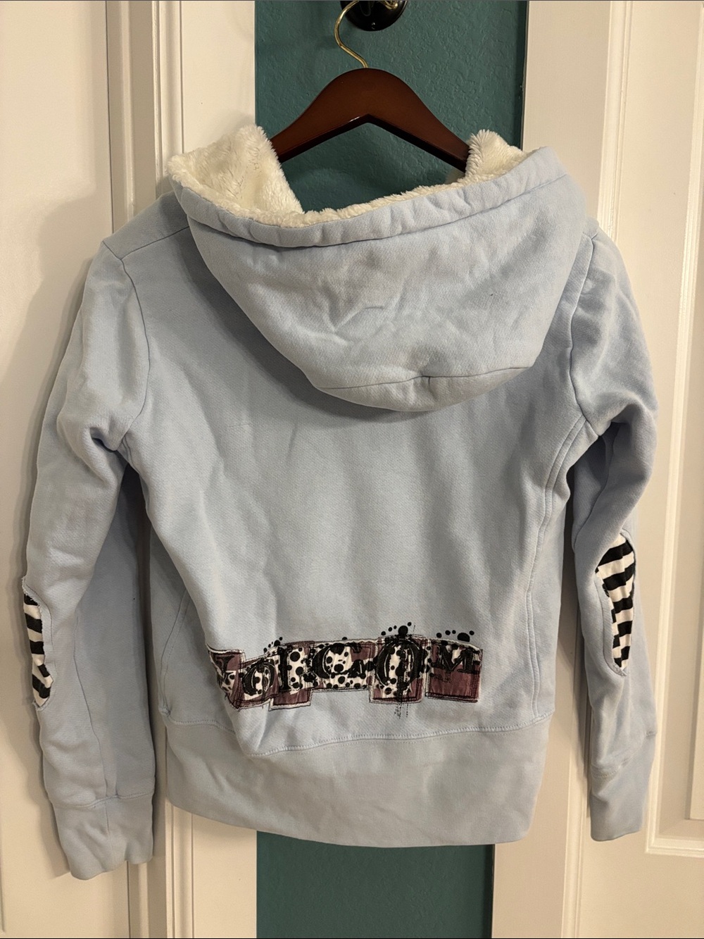 Volcom Light Blue Sherpa-Lined Zip Hoodie - Picture 7 of 10
